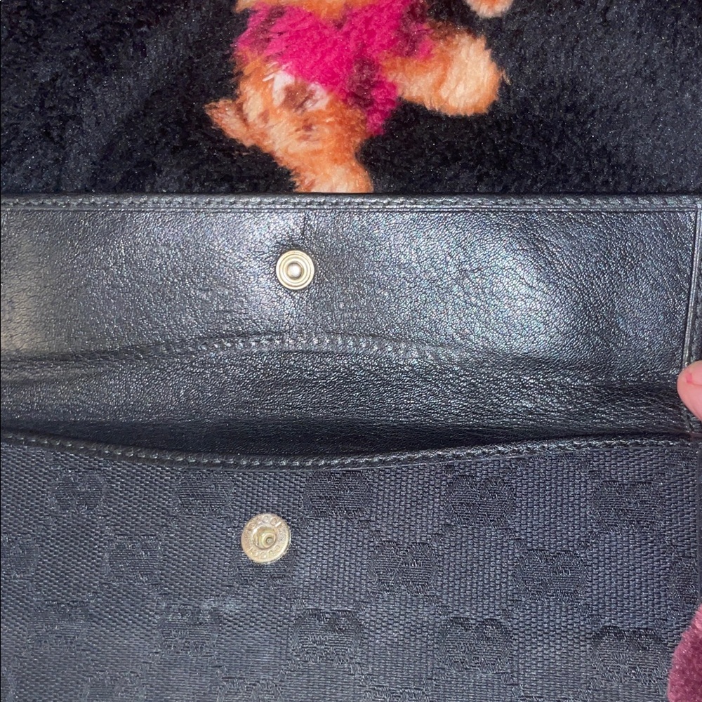 Gucci Black Monogram Wallet W/ COA certified 🌸🌺 - Picture 5 of 16